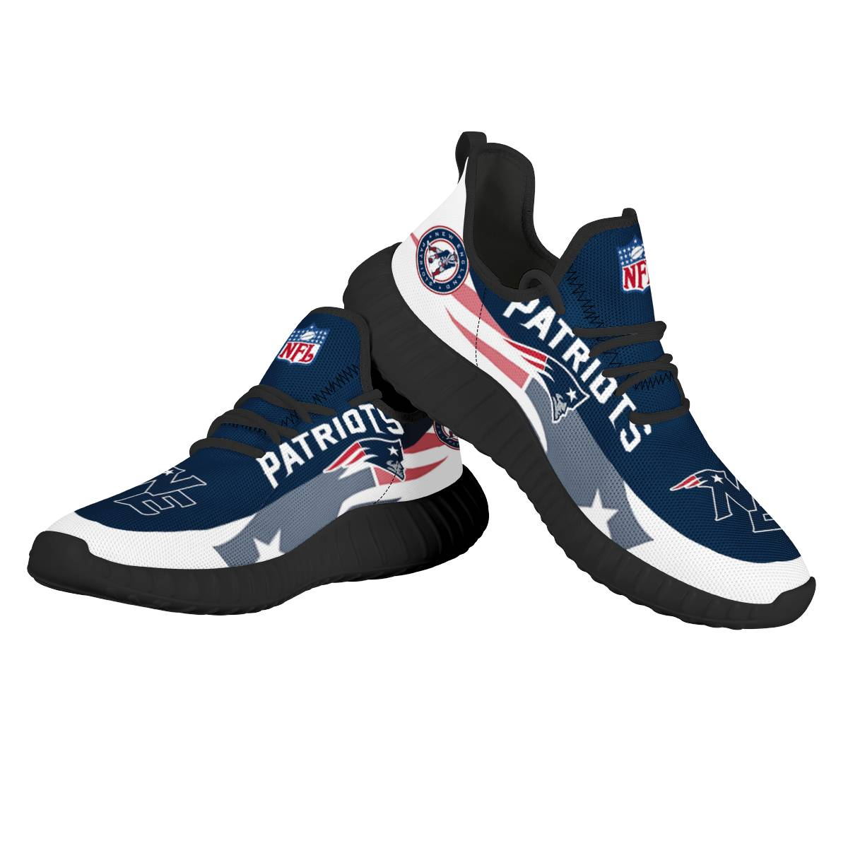 Men's NFL New England Patriots Mesh Knit Sneakers/Shoes 009